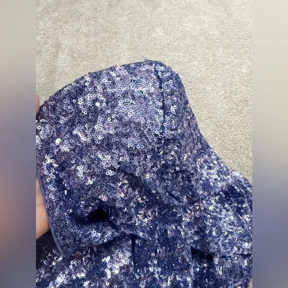 SHOSHANNA - Serena Glitter Mini Dress - Periwinkle- size 8 - Immaculate - Picture 15 of 16